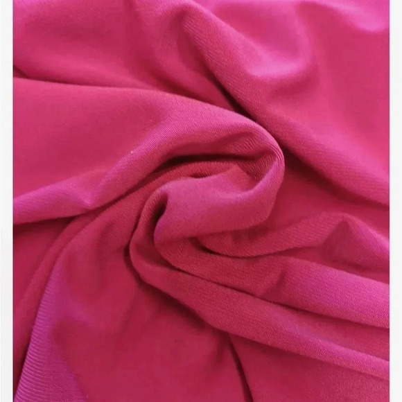 Adrianna Papell Off the Shoulder Mermaid Maxi Dress Bright Syrah Size 12 - Picture 13 of 14